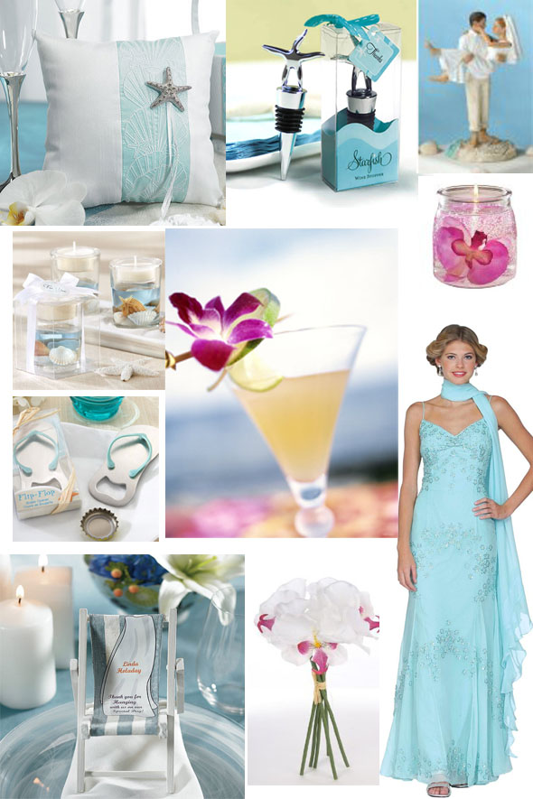 Aqua Beach Wedding Inspiration Board