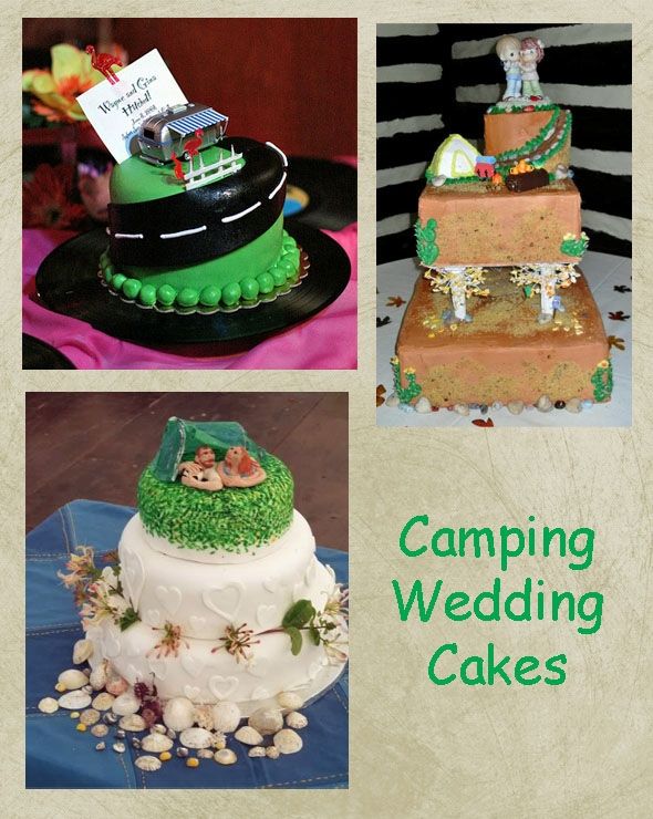 camping wedding cakes