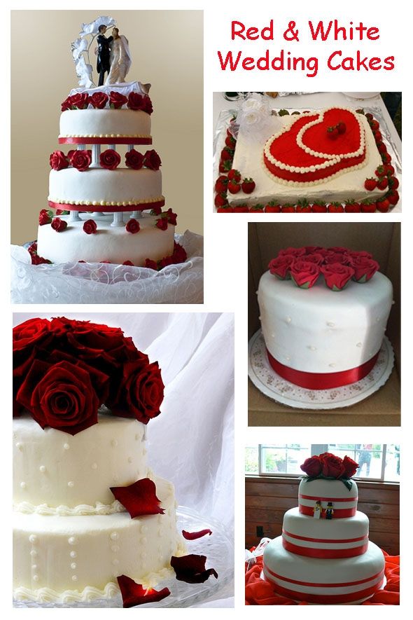Red & White Wedding Cakes