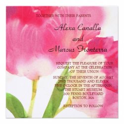 Spring Inspired Tulip Wedding Invitation